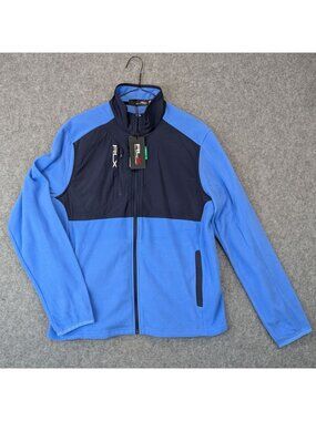 Rlx Ralph Lauren Blue Navy Golf Performance Fleece Jacket Mens Size Medium NWT